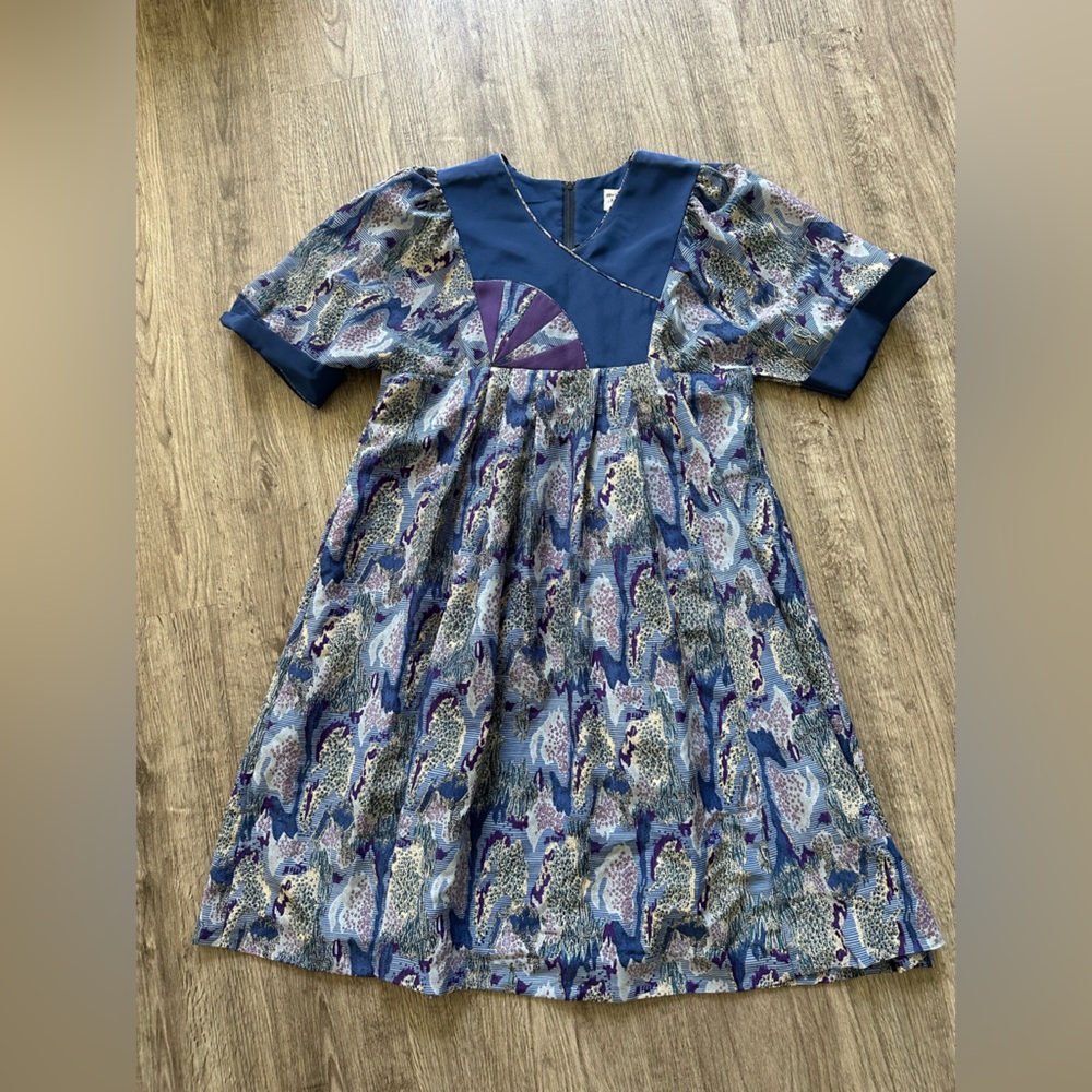 Vintage Liberty House Honolulu Hawaii mumu dress, blue/purple, size s, petite